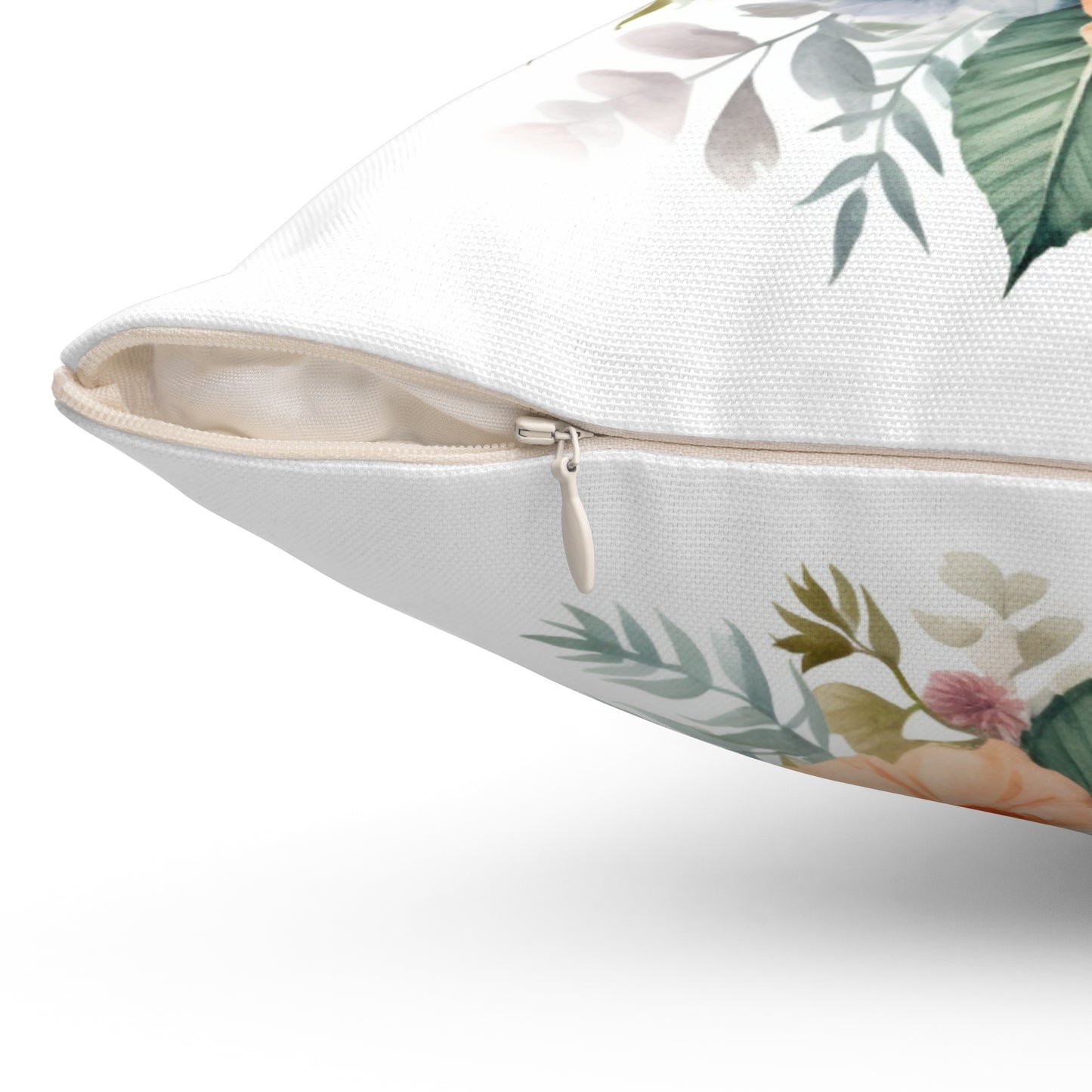 Spun Polyester Square Pillow - Butterfly