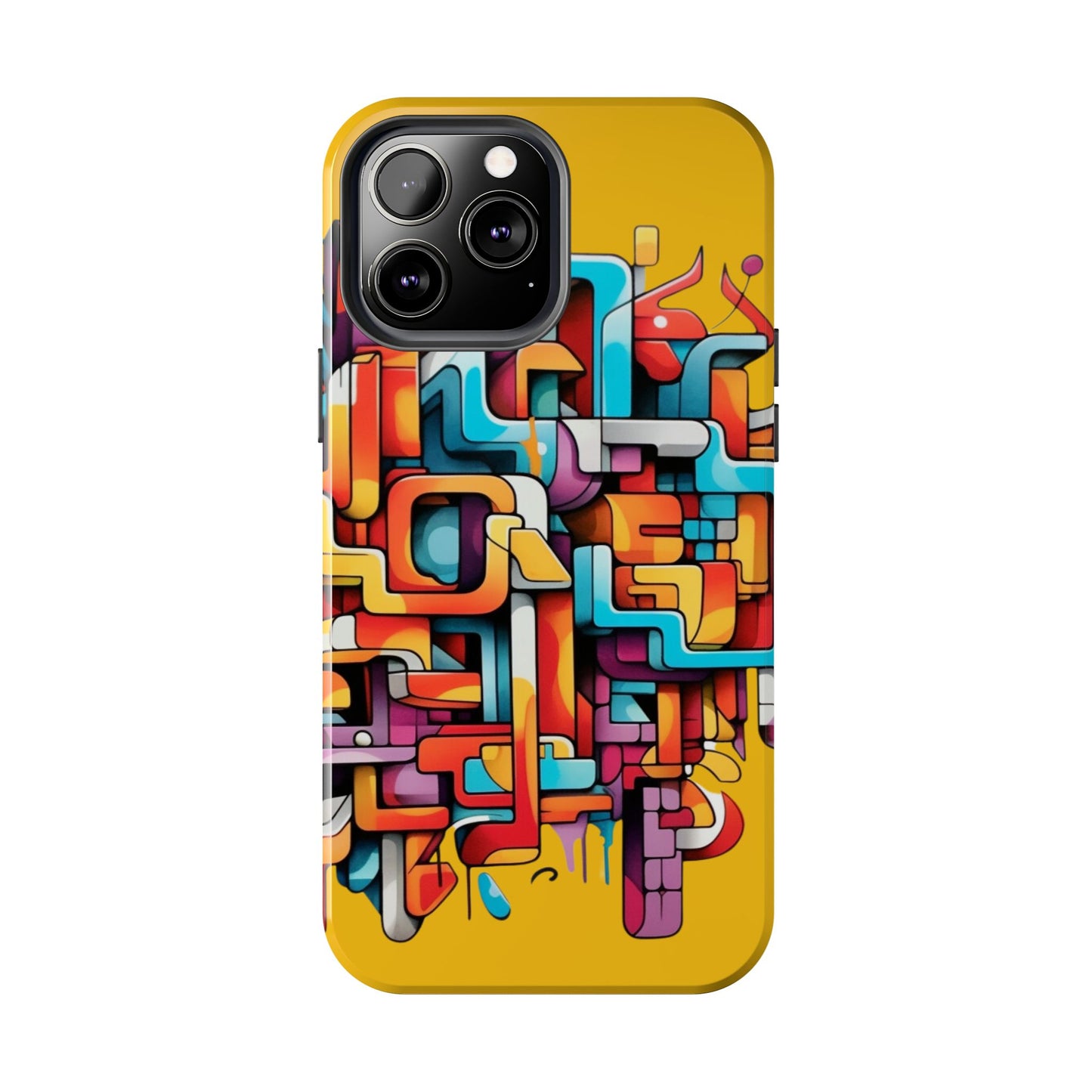 Yellow Tough Phone Cases - Graffiti Design
