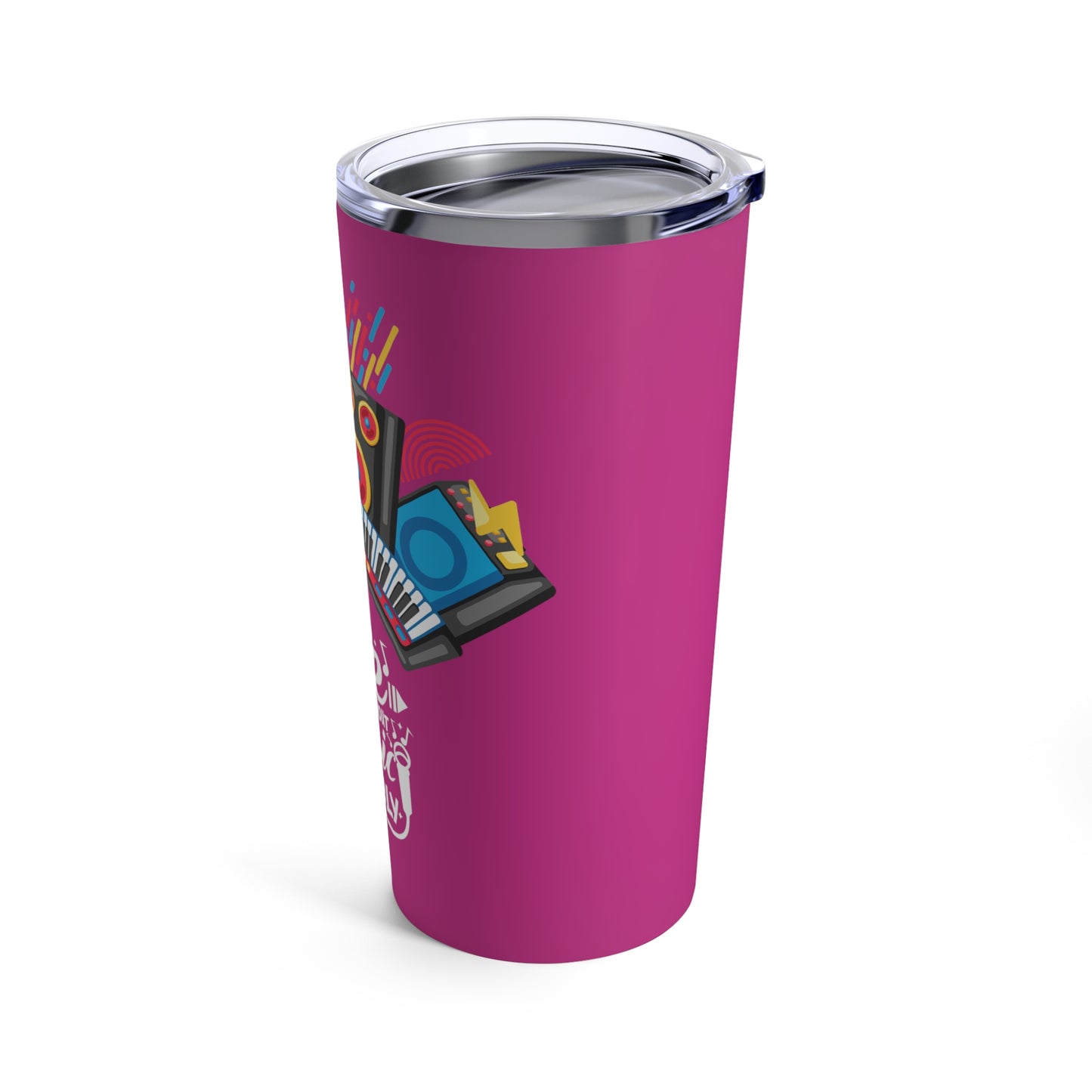 Pink Tumbler for Music Lovers 20oz
