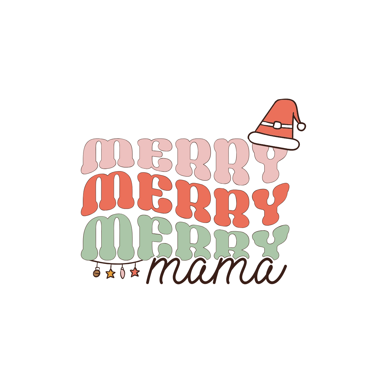 Merry Merry Text Digital Product