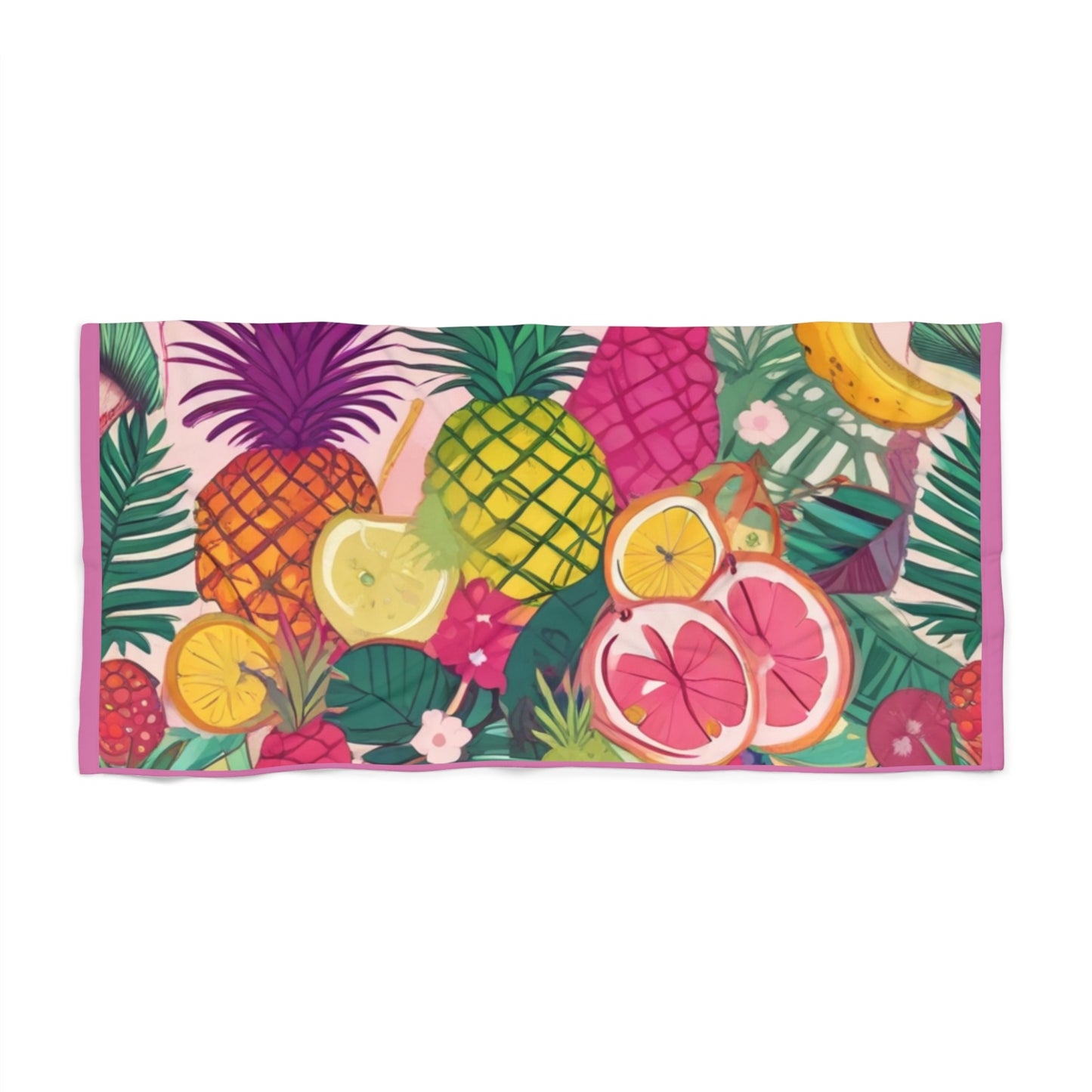Tropical Fruits Beach Towel