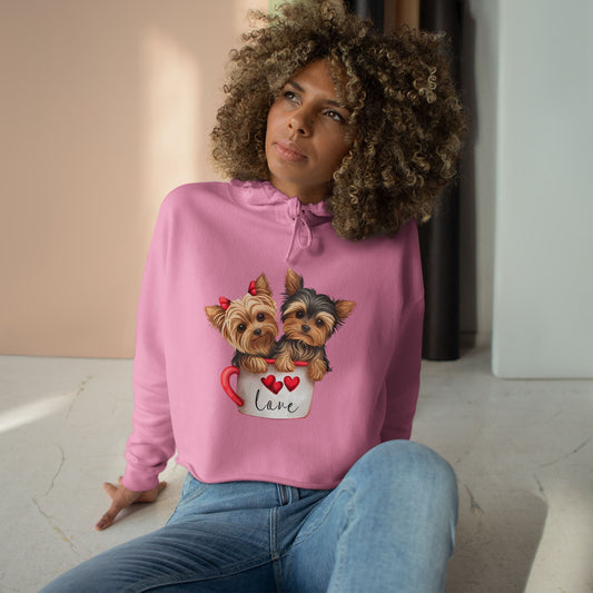 Cute Dog Crop Hoodie Sweatshirt - JennyCool