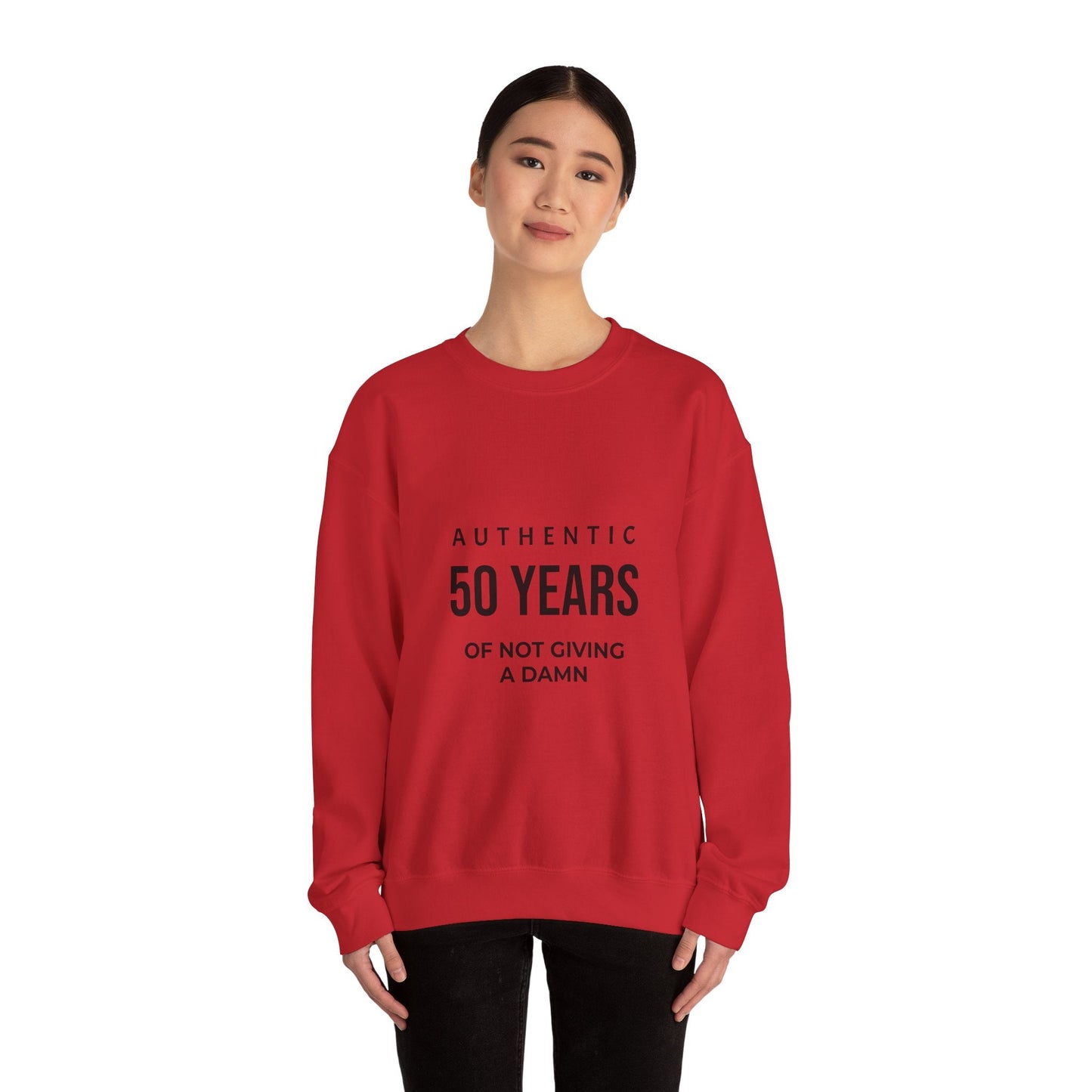 Funny 50th Birthday Crewneck - 50 Years of Not Giving a Damn Sweatshirt - JennyCool