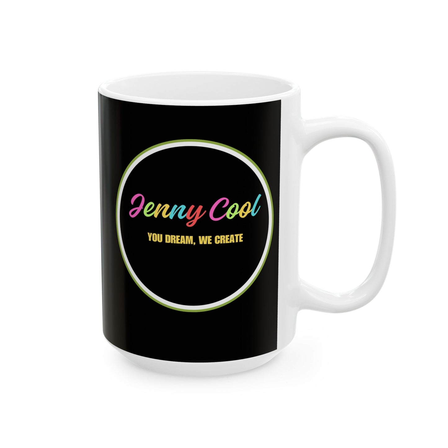 JC Black Ceramic Mug , (11oz, 15oz) - JennyCool