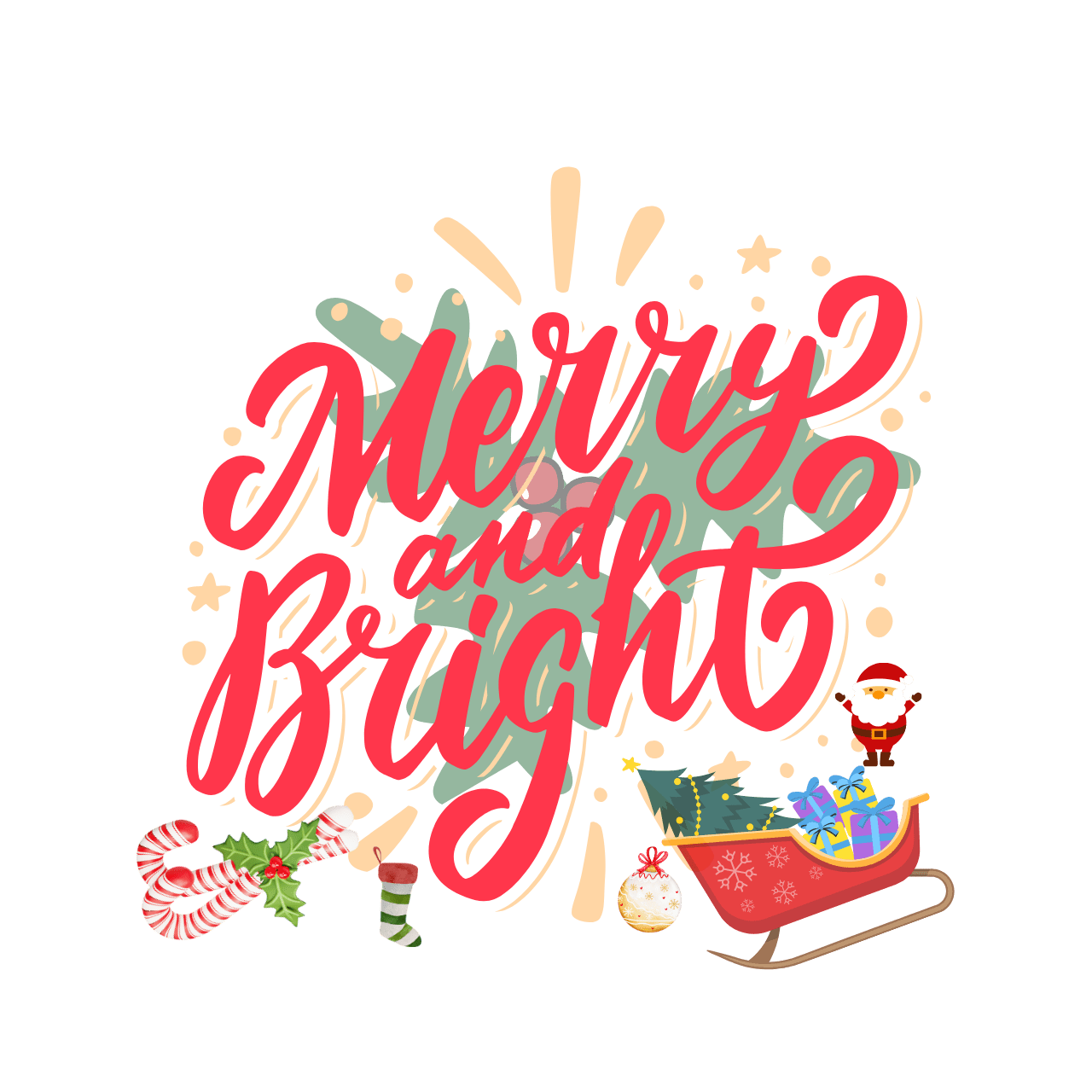 Merry and Bright Digital Product - JennyCool