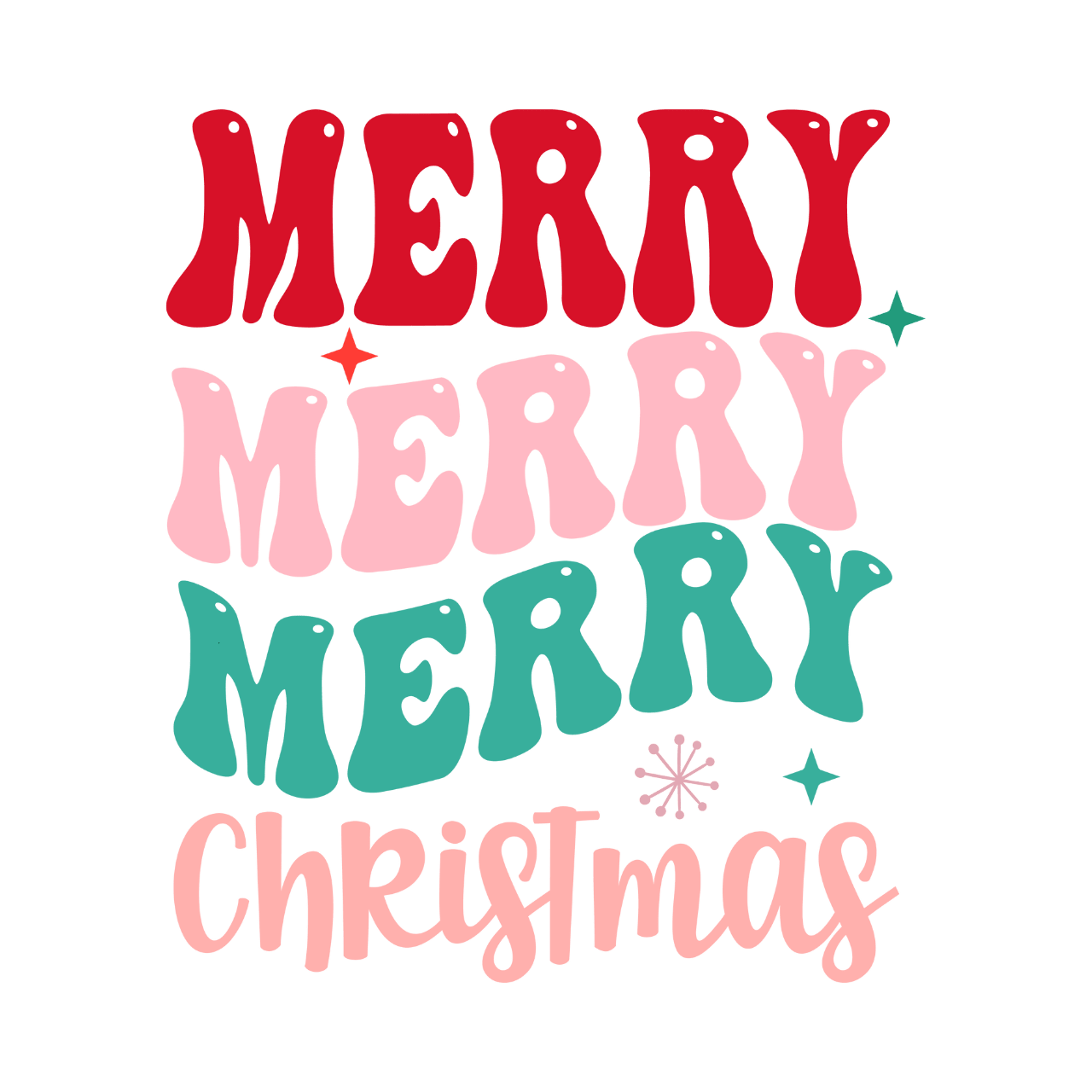 Merry Christmas Text Digital Product - JennyCool
