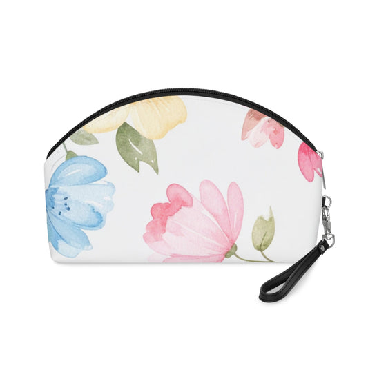 Pastel Floral Makeup Bag – Watercolor Flower Cosmetic Pouch - JennyCool