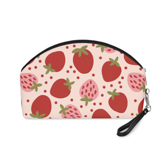 Strawberry Pattern Makeup Bag – Cute Fruit Cosmetic Pouch - JennyCool