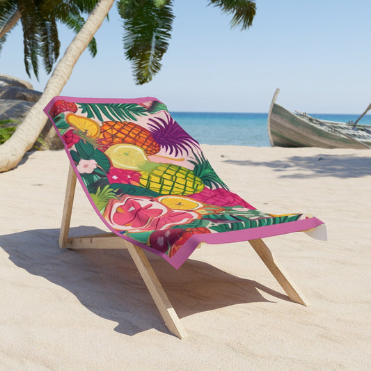 Tropical Fruits Beach Towel - JennyCool