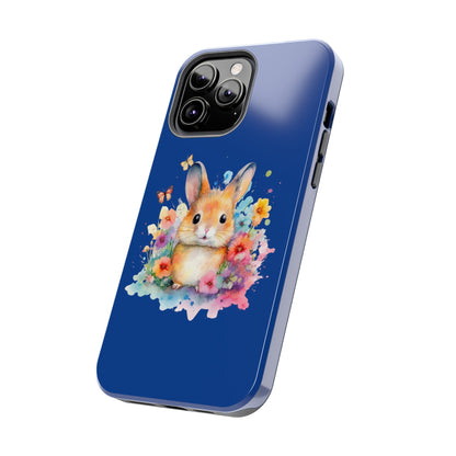 Dark Blue Tough Phone Cases Rabbit Design