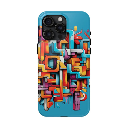 Blue Tough Phone Cases - Graffiti Design