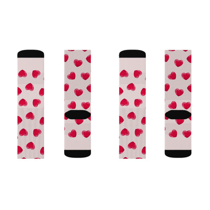 Heart patterned Socks - Sublimation