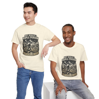 Men’s Funny Hiking T Shirt – Not Really a People Person Anti Social Hike Club Tee