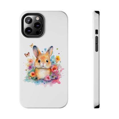 White Tough Phone Cases Rabbit Design