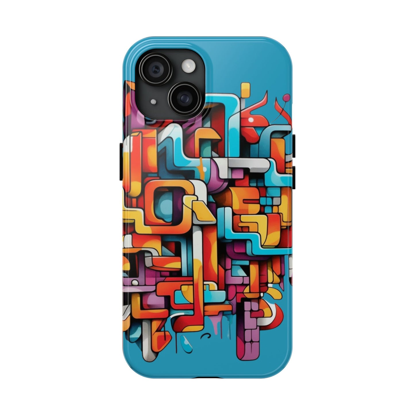 Blue Tough Phone Cases - Graffiti Design