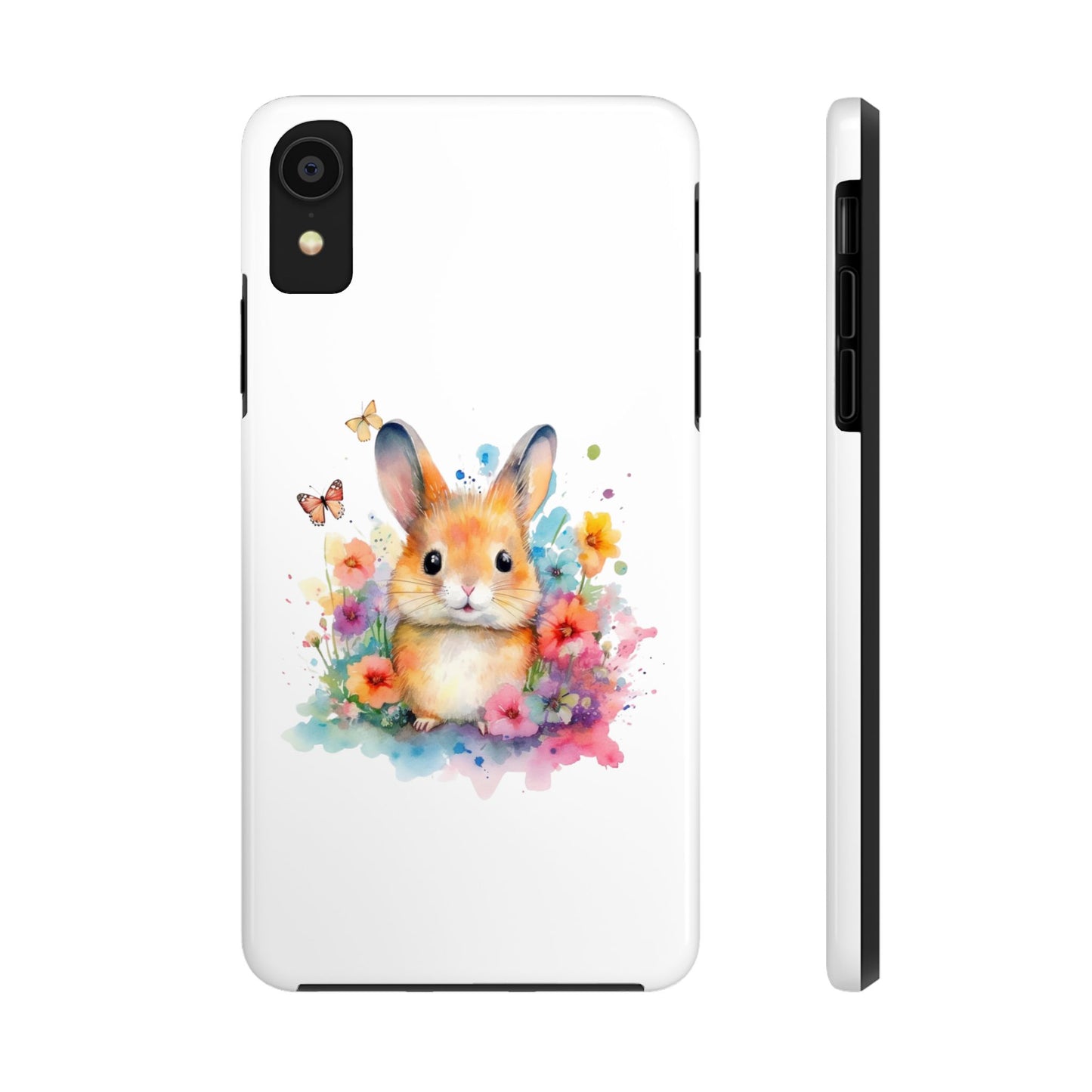 White Tough Phone Cases Rabbit Design