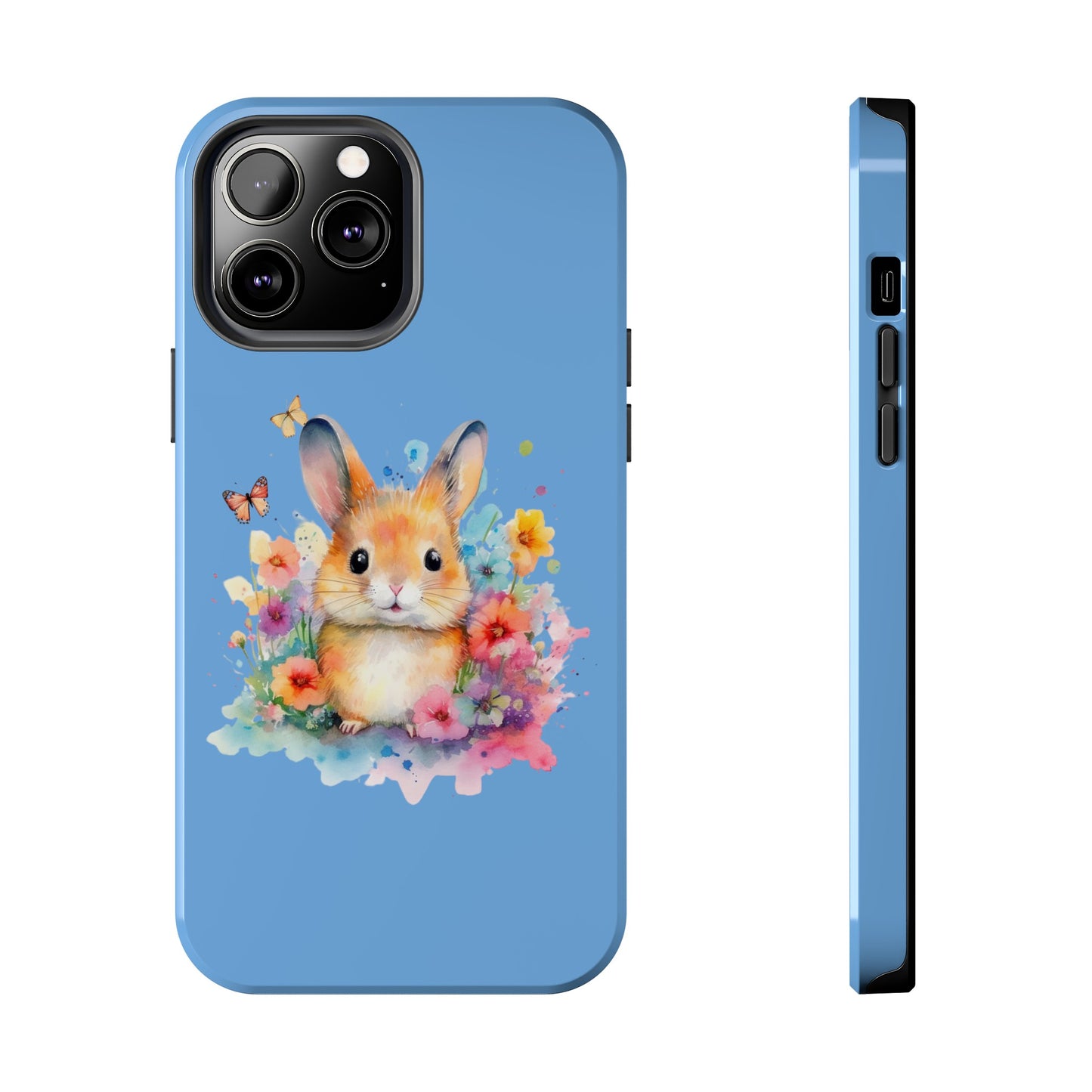 Light Blue Tough Phone Cases Rabbit Design