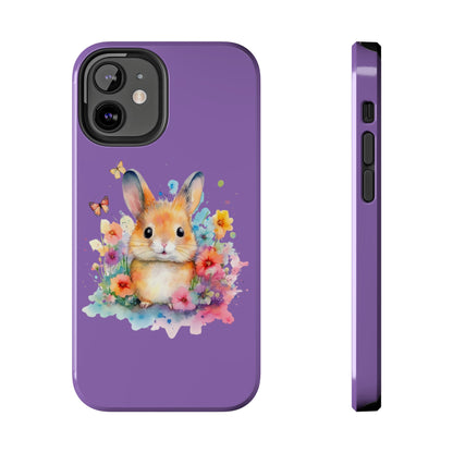 Light Purple Tough Phone Cases Rabbit Design