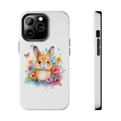 White Tough Phone Cases Rabbit Design