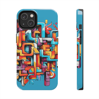 Blue Tough Phone Cases - Graffiti Design