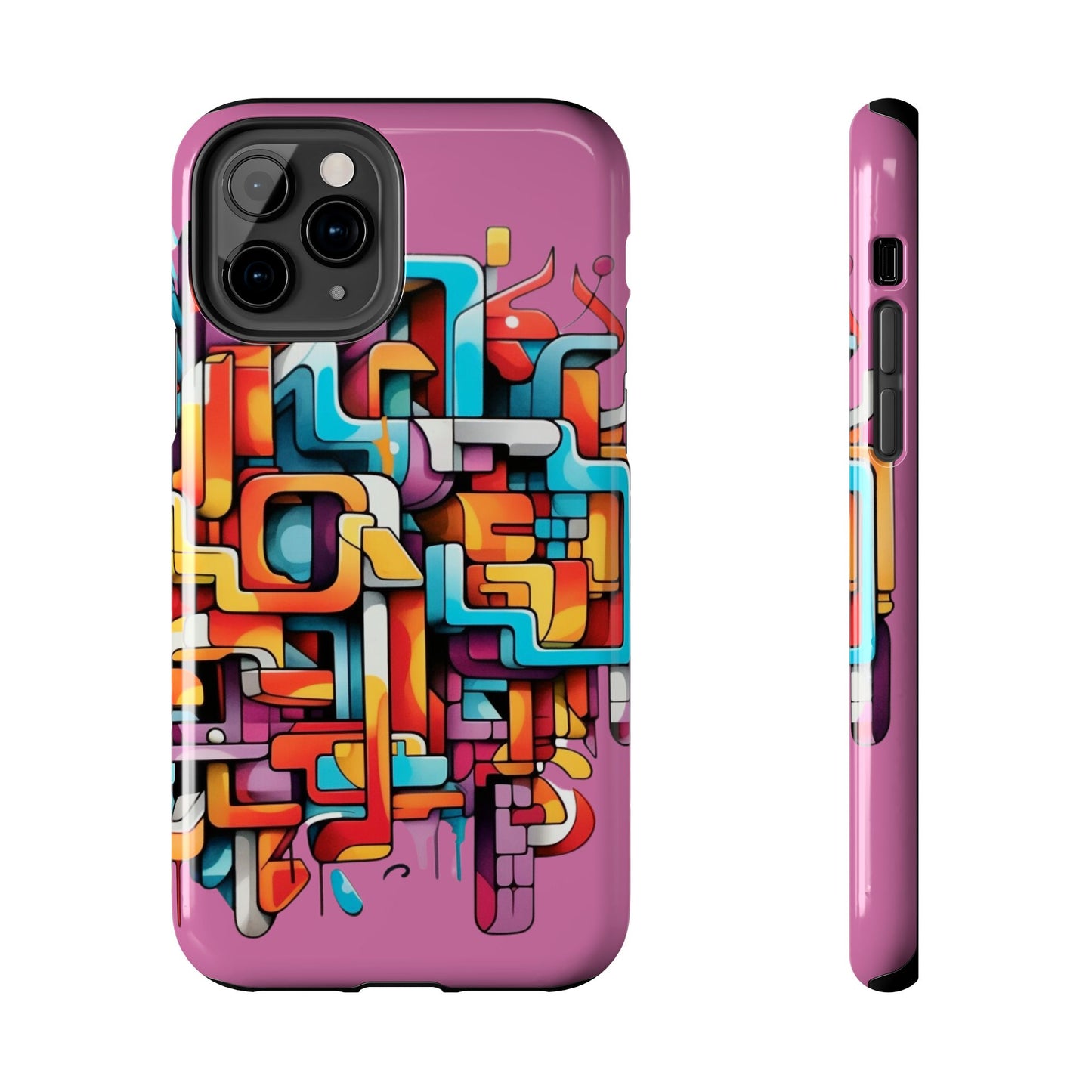 Pink Tough Phone Cases - Graffiti Design