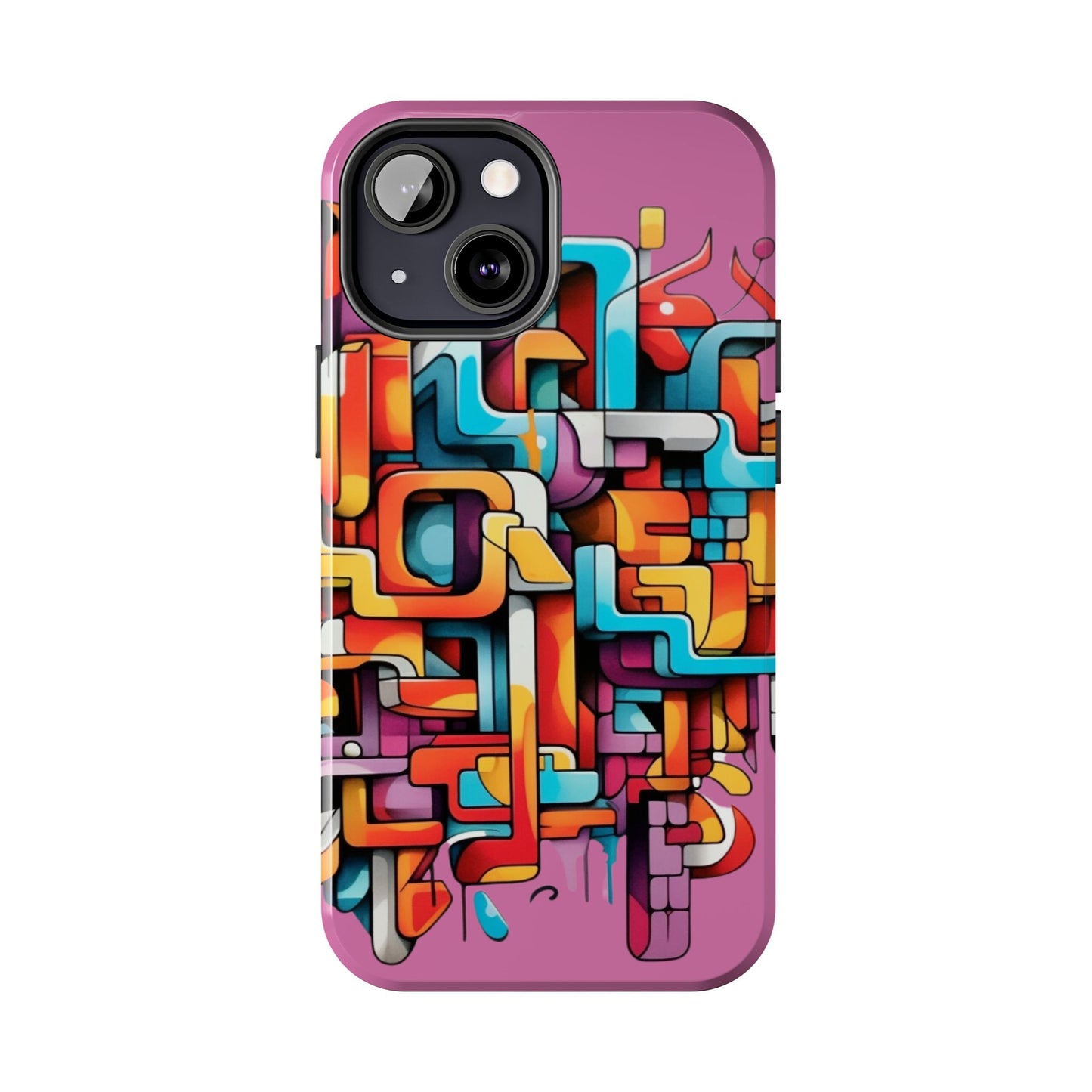 Pink Tough Phone Cases - Graffiti Design