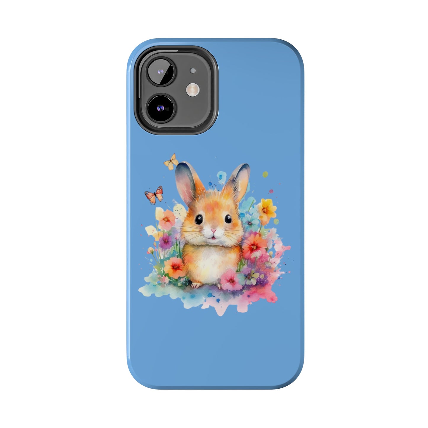 Light Blue Tough Phone Cases Rabbit Design