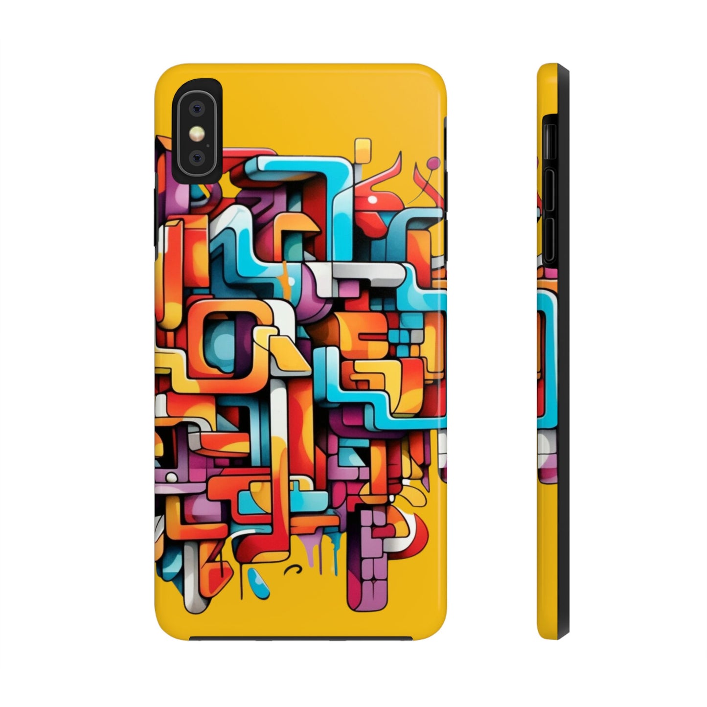 Yellow Tough Phone Cases - Graffiti Design