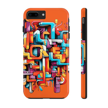 Orange Tough Phone Cases - Graffiti Design