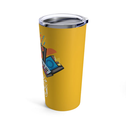 Yellow Tumbler for Music Lovers 20oz