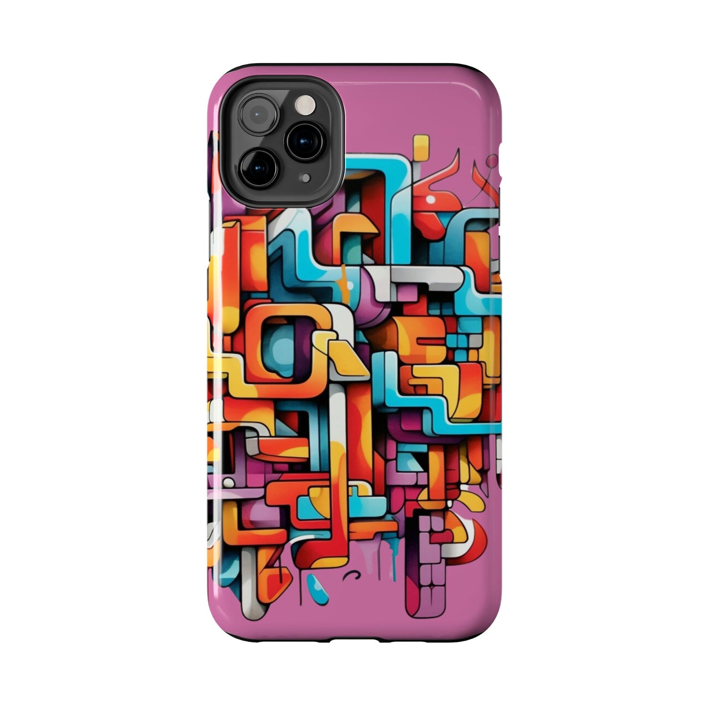 Pink Tough Phone Cases - Graffiti Design