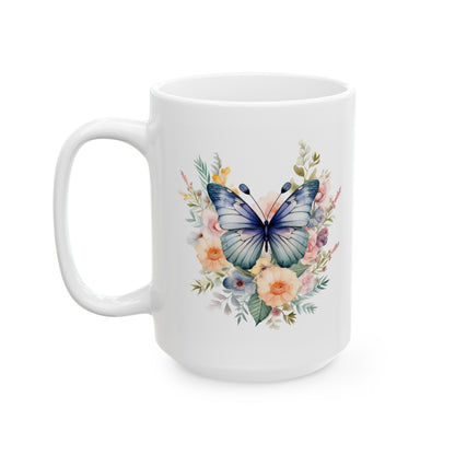 Ceramic Mug Butterfly, (11oz, 15oz)