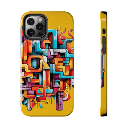 Yellow Tough Phone Cases - Graffiti Design