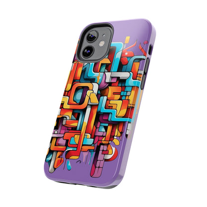 Light Purple Tough Phone Cases - Graffiti Design