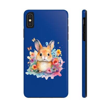 Dark Blue Tough Phone Cases Rabbit Design