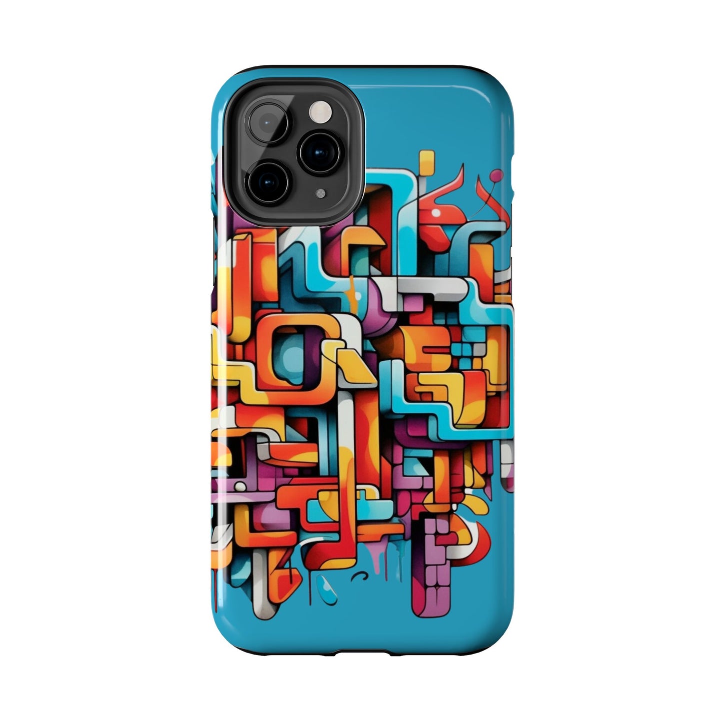 Blue Tough Phone Cases - Graffiti Design