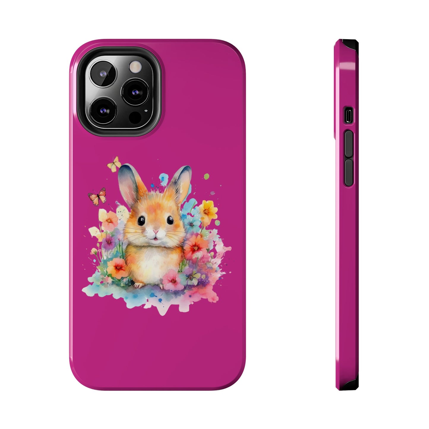 Pink Tough Phone Cases Rabbit Design