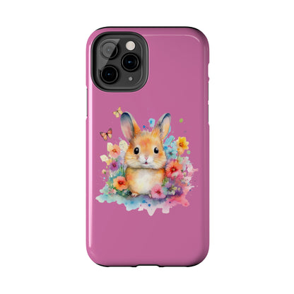 Like Pink Tough Phone Cases Rabbit Design