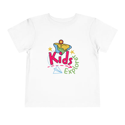 Kids Explore Toddler Tee — Colorful Adventure Graphic T-Shirt for Curious Little Explorers