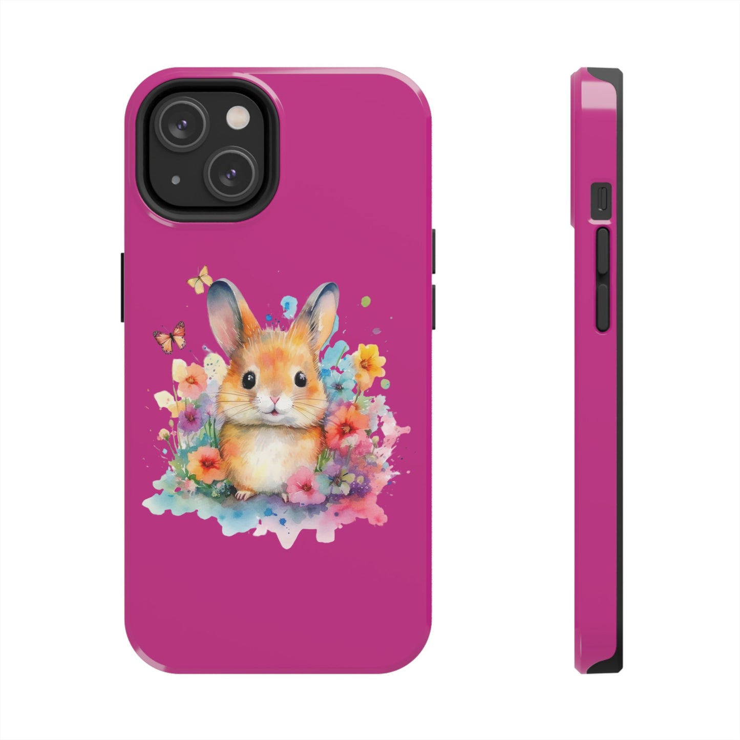 Pink Tough Phone Cases Rabbit Design