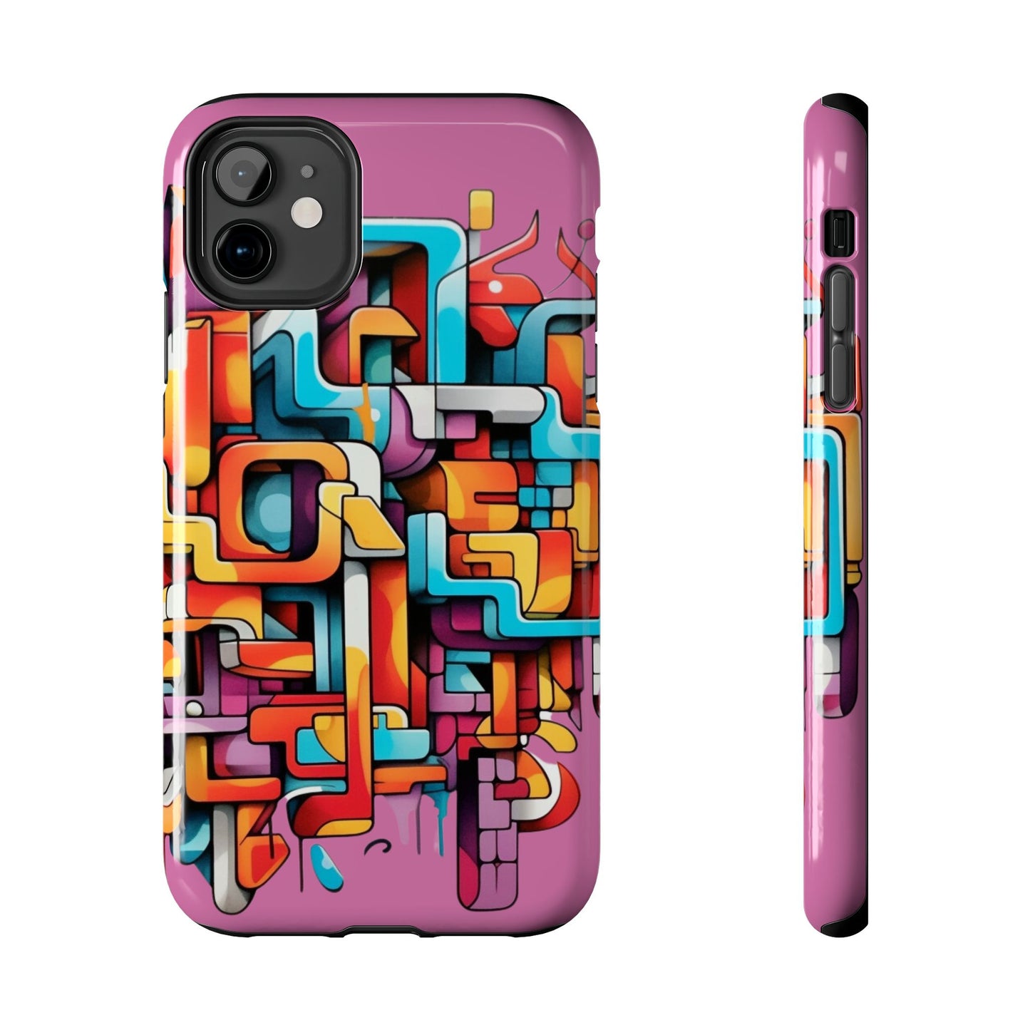 Pink Tough Phone Cases - Graffiti Design