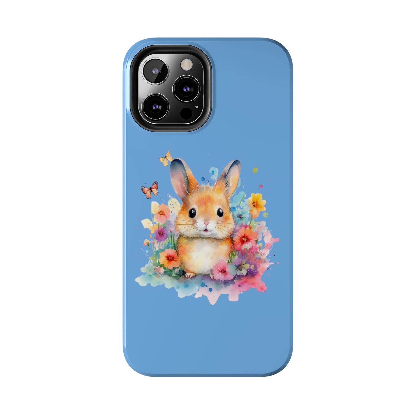 Light Blue Tough Phone Cases Rabbit Design