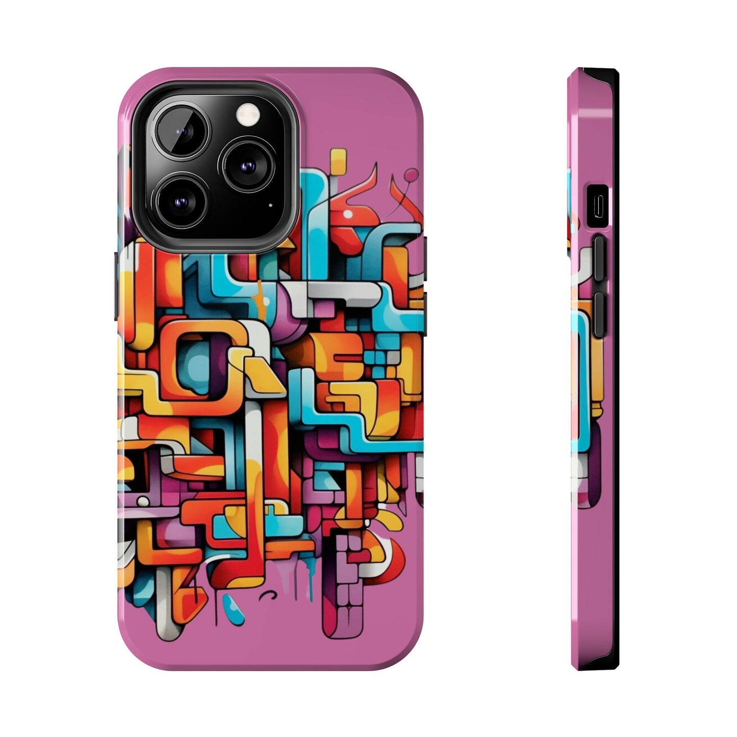 Pink Tough Phone Cases - Graffiti Design