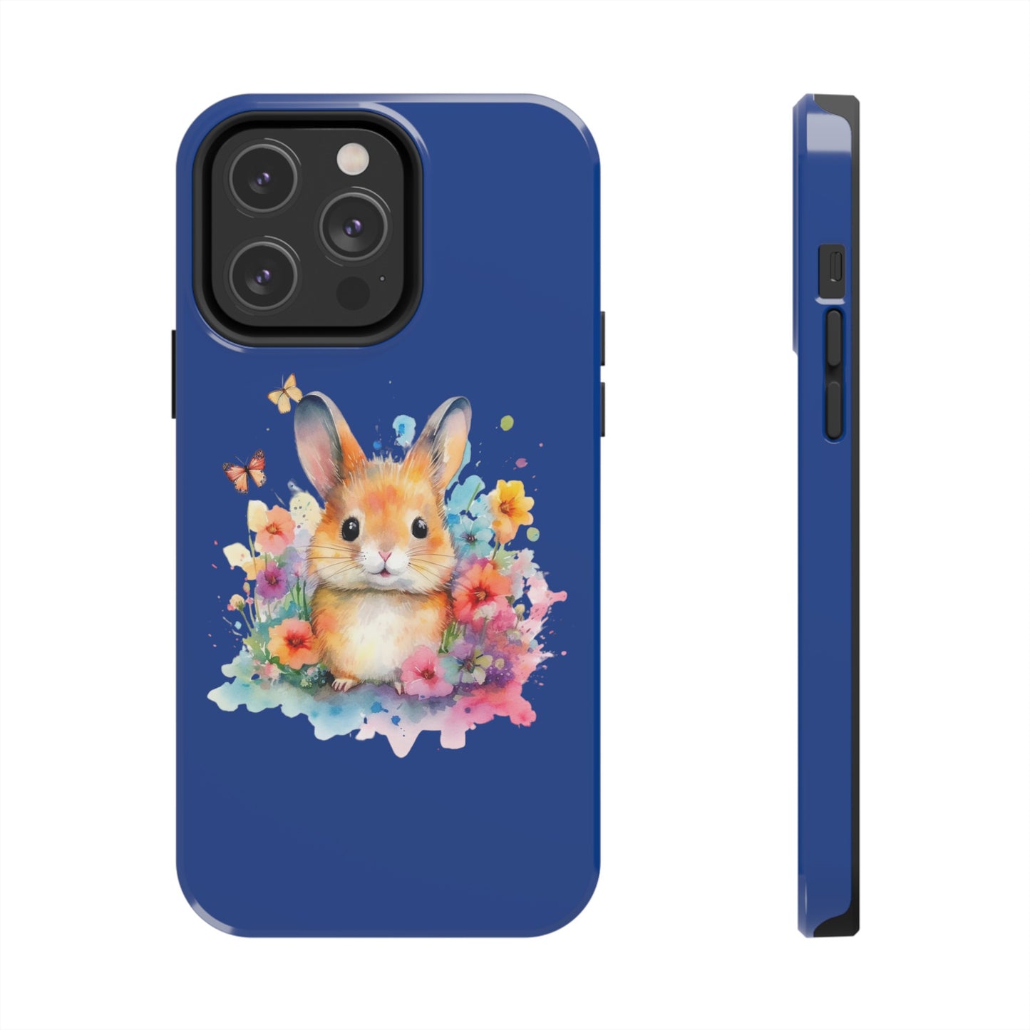 Dark Blue Tough Phone Cases Rabbit Design