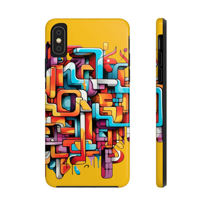 Yellow Tough Phone Cases - Graffiti Design