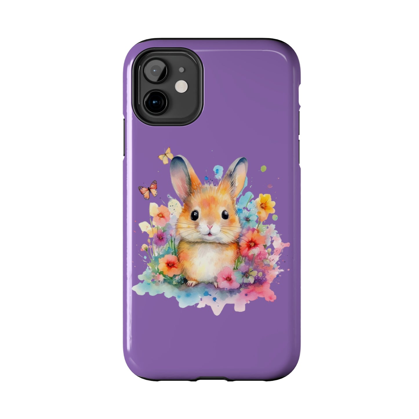 Light Purple Tough Phone Cases Rabbit Design