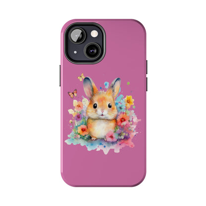 Like Pink Tough Phone Cases Rabbit Design