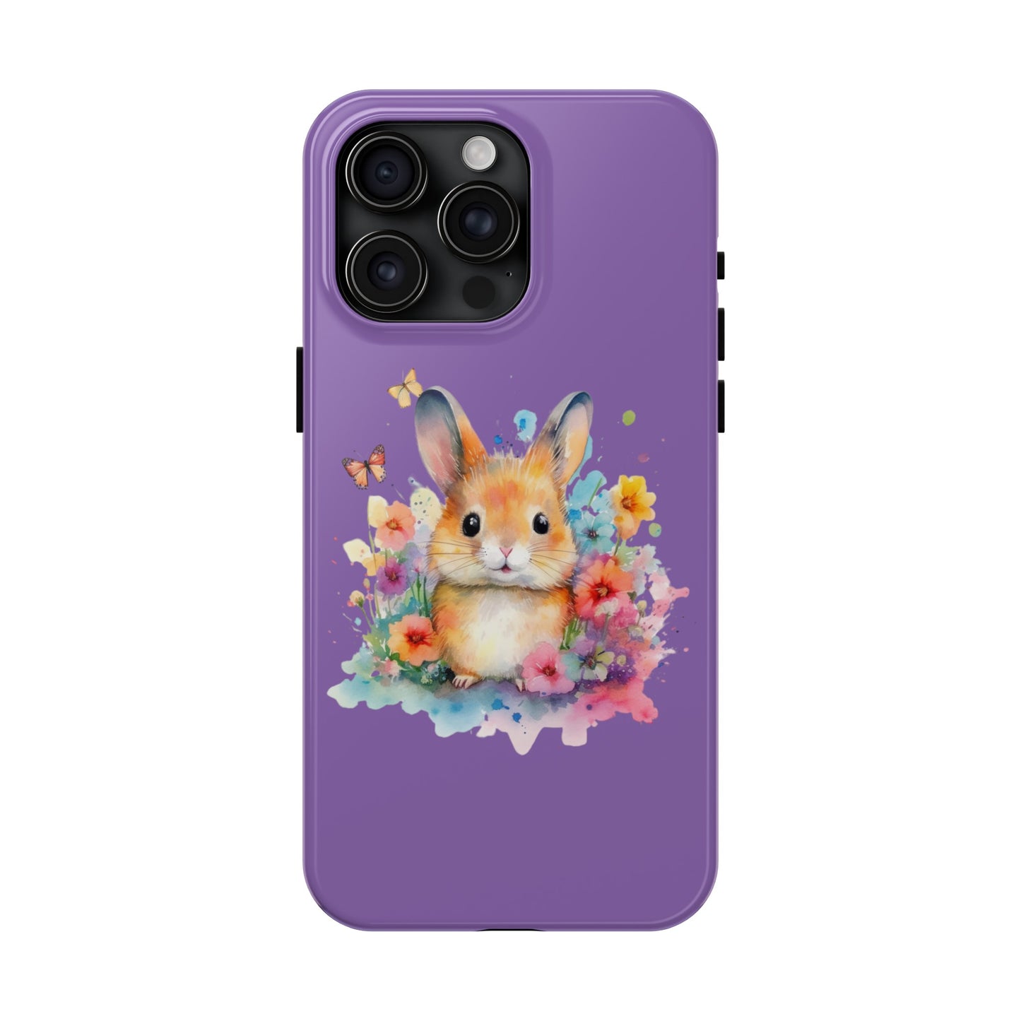 Light Purple Tough Phone Cases Rabbit Design