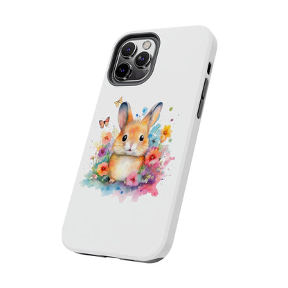 White Tough Phone Cases Rabbit Design