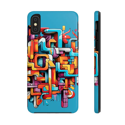 Blue Tough Phone Cases - Graffiti Design